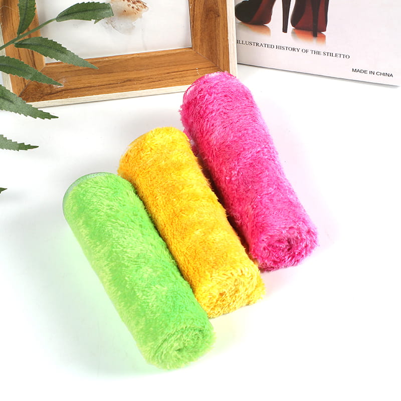 9PK Antibacterial Bright Coral Fleece Dish Towel